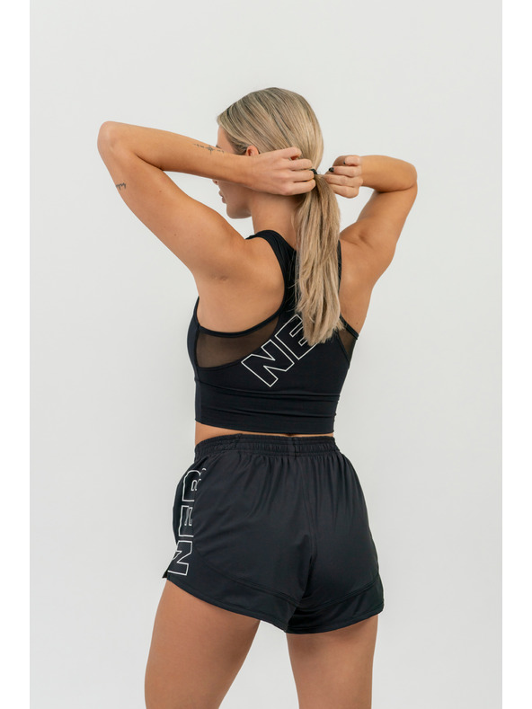 Nebbia Šortky FIT Activewear so skrytým vreckom 442 XS,čierna