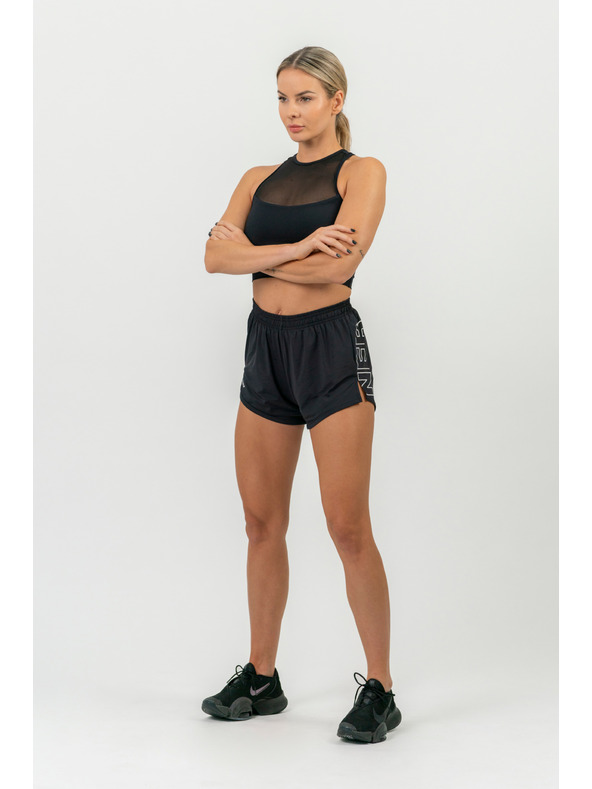 Nebbia Šortky FIT Activewear so skrytým vreckom 442 XS,čierna