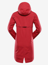 ALPINE PRO Červený dámsky nepremokavý kabát s membránou ptx Alpine Pro PERFETA
