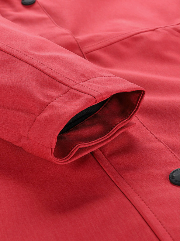 ALPINE PRO Červený dámsky nepremokavý kabát s membránou ptx Alpine Pro PERFETA