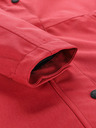 ALPINE PRO Červený dámsky nepremokavý kabát s membránou ptx Alpine Pro PERFETA