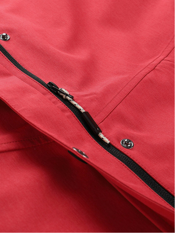 ALPINE PRO Červený dámsky nepremokavý kabát s membránou ptx Alpine Pro PERFETA