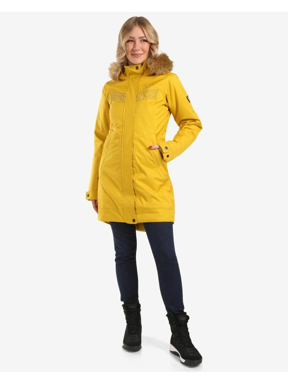 Kilpi Dámsky zimný kabát Kilpi PERU-W Zlatá