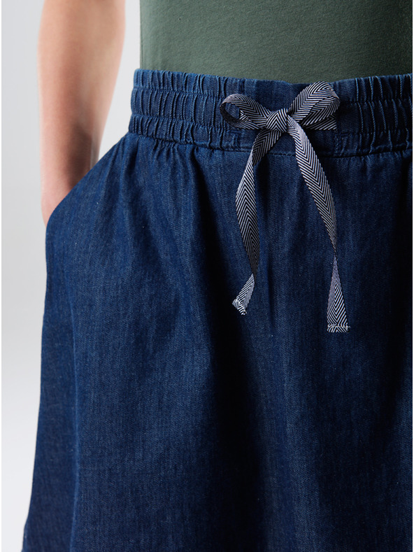 Loap Tmavmodrá dámska sukňa s vreckami LOAP