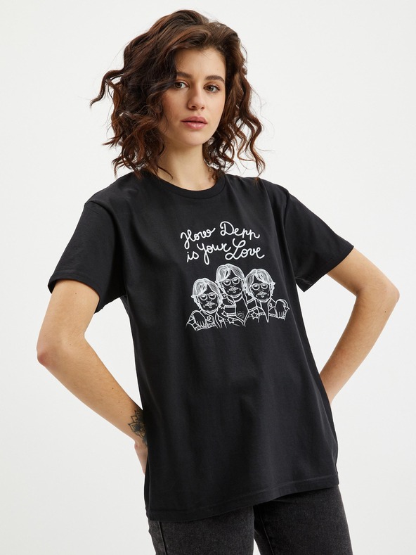 ZOOT.Original Čierne dámske tričko Zoot Original Depp love