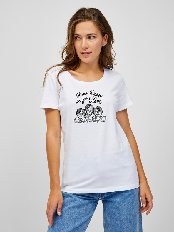 ZOOT.Original Biele dámske tričko Zoot Original Depp love