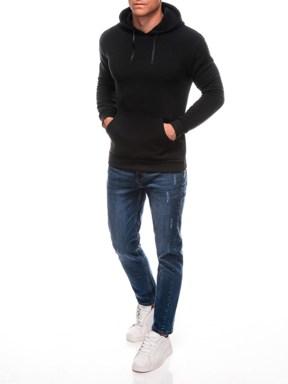 Edoti EDOTI Pánska mikina s kapucou, čierna