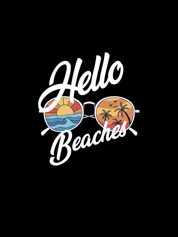 ZOOT.Original Čierne dámske tričko ZOOT.Original Hello beaches