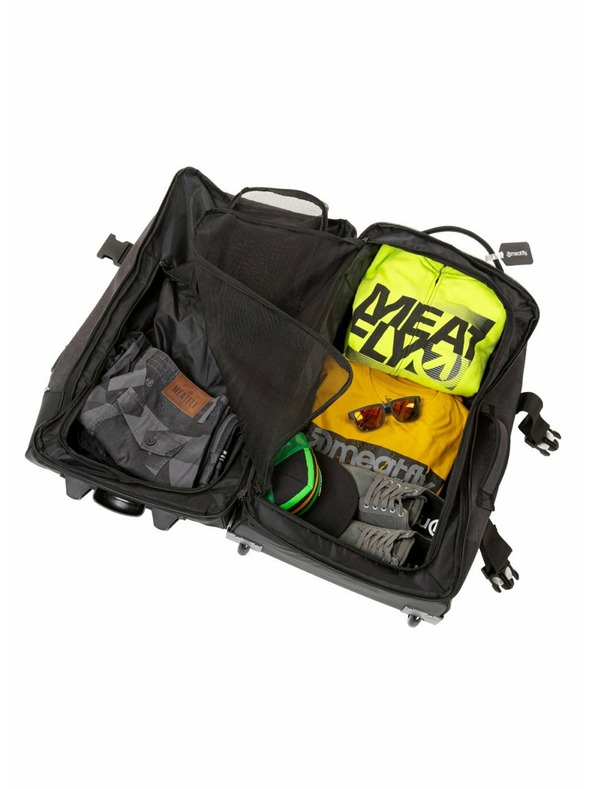 Meatfly Meatfly kufor Contin Heather Charcoal/Black | Čierna | Objem 100 L