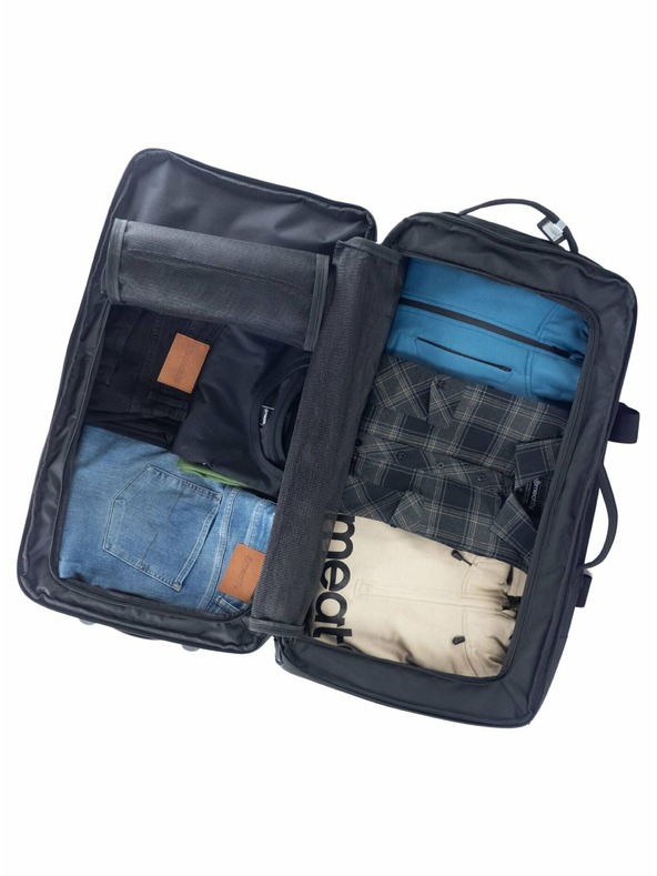 Meatfly Meatfly kufor Contin Grey Heather | Čierna | Objem 100 L