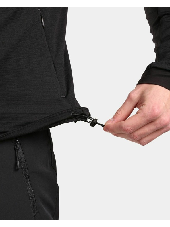 Kilpi Pánska strečová mikina s kapucou Kilpi MEMPHIS-M Čierna