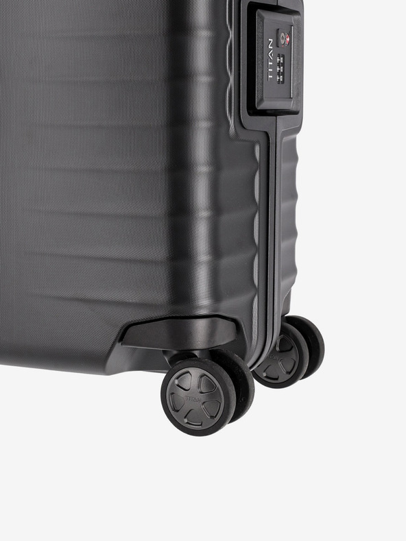 Titan Čierny cestovný kufor Titan Litron Frame S