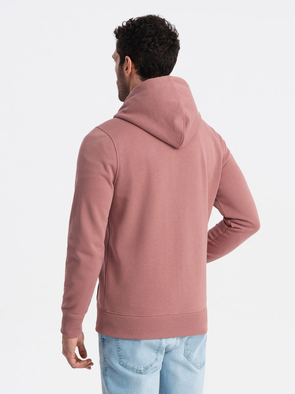 Ombre Clothing Pánska bavlnená mikina BASIC so zipsom Ombre Clothing