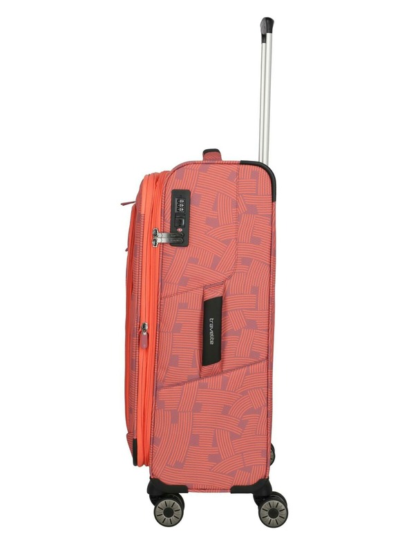 Travelite Cestovný kufor Travelite Skaii 4w M Print Peach
