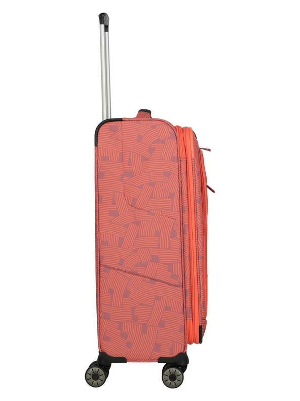 Travelite Cestovný kufor Travelite Skaii 4w M Print Peach