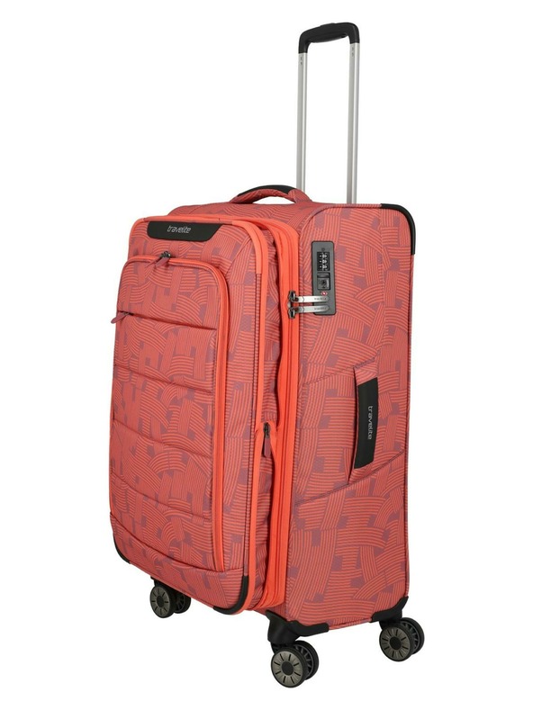Travelite Cestovný kufor Travelite Skaii 4w M Print Peach