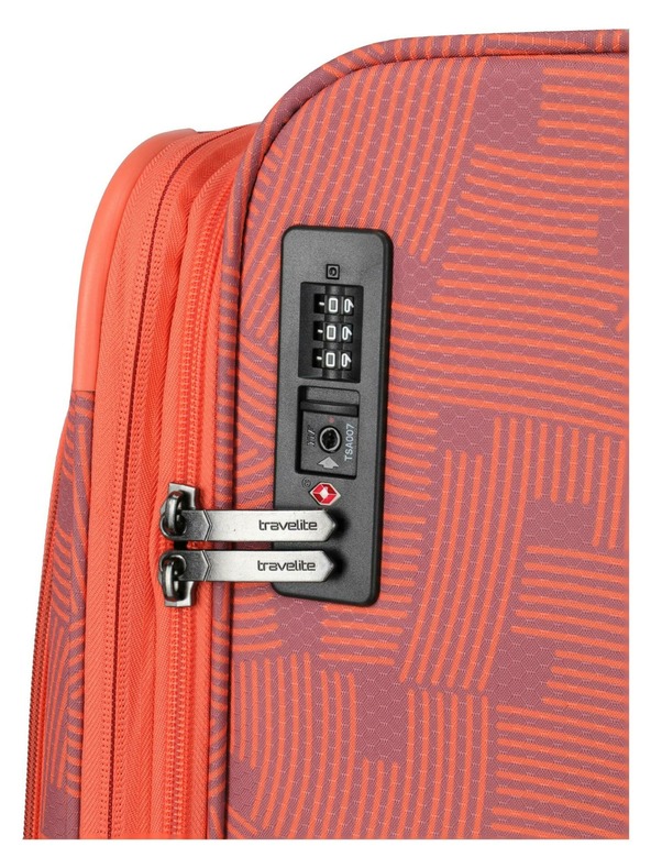 Travelite Cestovný kufor Travelite Skaii 4w M Print Peach
