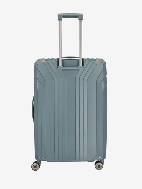 Travelite Šedo-modrý kufor Travelite Elvaa 4w L