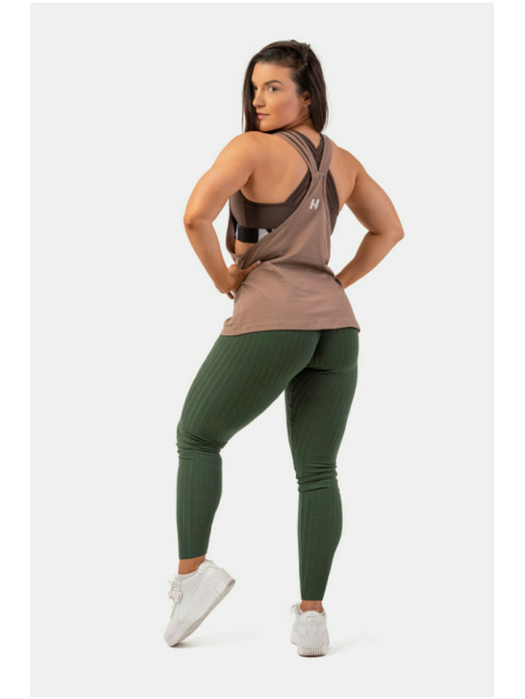 Nebbia Voľné tielko "Feeling Good" s prekríženým chrbtom 419 Brown Nebbia