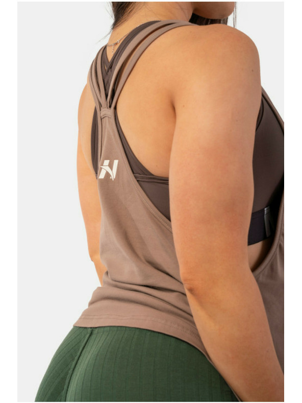 Nebbia Voľné tielko "Feeling Good" s prekríženým chrbtom 419 Brown Nebbia