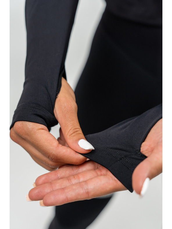 Nebbia Čierny top s dlhým rukávom TRUE HERO 242