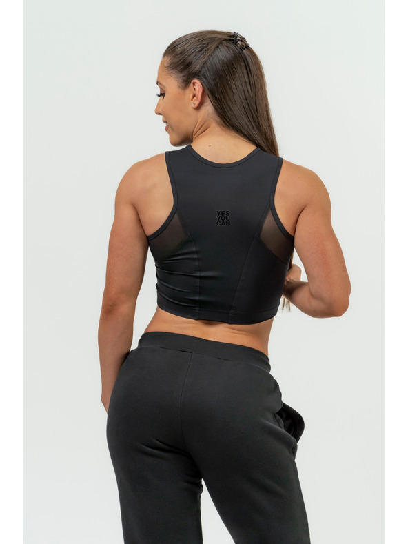 Nebbia NEBBIA Dámsky crop top s vysokou podporou INTENSE Mesh 842 Nebbia