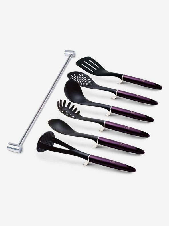Berlingerhaus Kuchynské náradie s držiakom na stenu 7 ks Purple Eclipse Collection BERLINGERHAUS