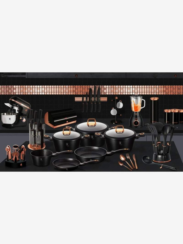 Berlingerhaus Sada piatich nožov s nepriľnavým povrchom BERLINGERHAUS Black Rose Collection