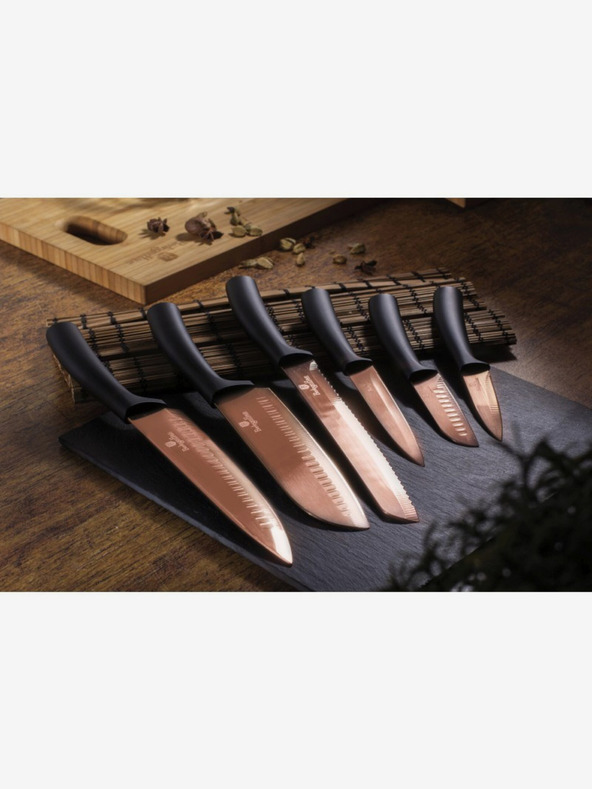 Berlingerhaus BERLINGERHAUS Rosegold Metallic Line sada šiestich nožov s nepriľnavým povrchom