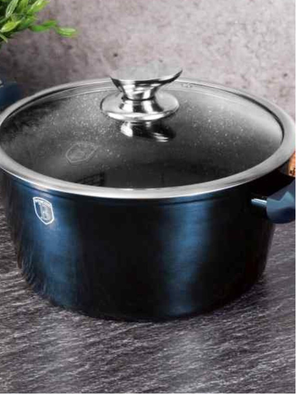 Berlingerhaus Súprava 13 kusov riadu Aquamarine Metallic Line BERLINGERHAUS s mramorovým povrchom