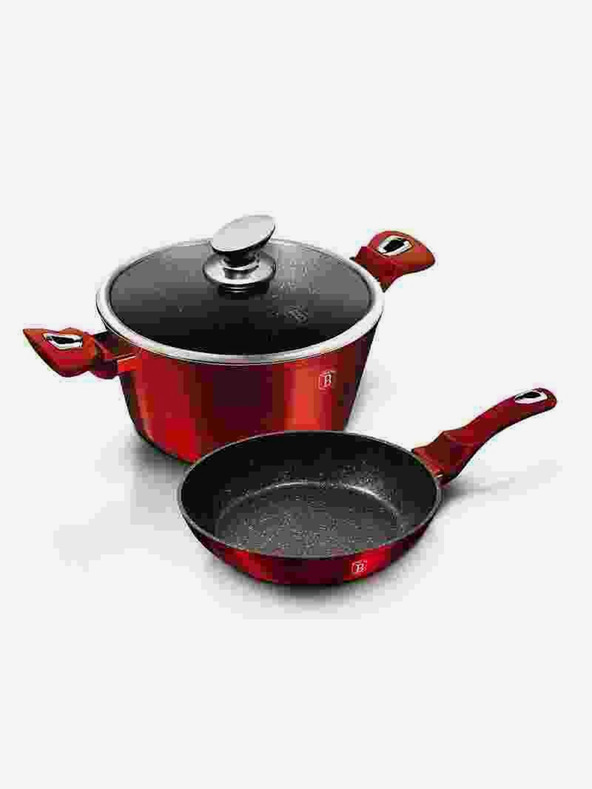 Berlingerhaus Súprava riadu s mramorovým povrchom 3 ks Burgundy Metallic Line BERLINGERHAUS