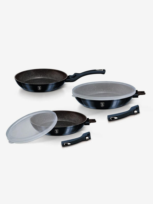 Berlingerhaus Sada troch panvíc s odnímateľnou rukoväťou 5 ks BERLINGERHAUS Aquamarine Metallic Line