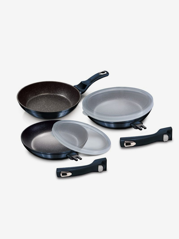 Berlingerhaus Sada troch panvíc s odnímateľnou rukoväťou 5 ks BERLINGERHAUS Aquamarine Metallic Line