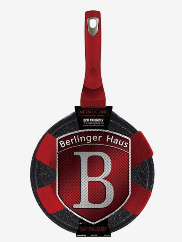 Berlingerhaus Panvica na palacinky s mramorovým povrchom BERLINGERHAUS Burgundy Metallic Line (25 cm)