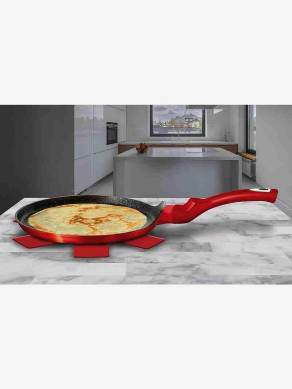 Berlingerhaus Panvica na palacinky s mramorovým povrchom BERLINGERHAUS Burgundy Metallic Line (25 cm)