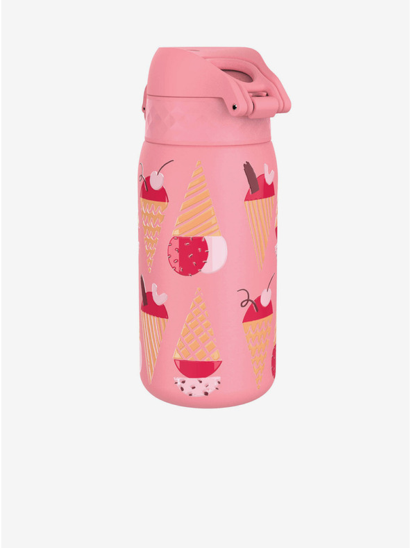 ION8 Ružová vzorovaná nerezová fľaša Ion8 Leak Proof Ice Creams (400 ml)