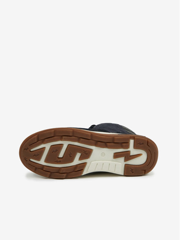 Richter Tmavomodré chlapčenské členkové kožené zimné topánky Richter