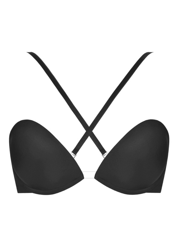 Wonderbra Čierna dámska viacúčelová push-up podprsenka Wonderbra MULTIWAY BRA