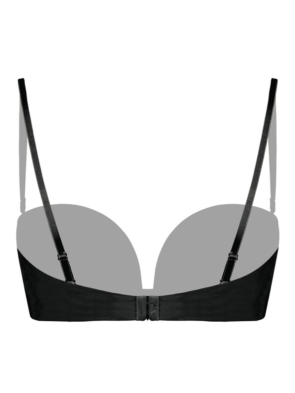 Wonderbra Čierna dámska viacúčelová push-up podprsenka Wonderbra MULTIWAY BRA