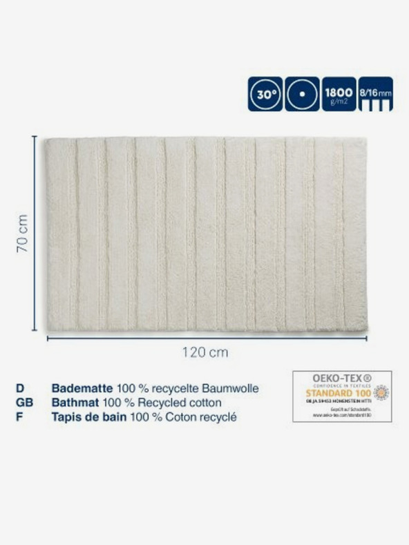 Kela Kúpeľňová predložka Megan 100% bavlna machovo zelená 120,0x70,0x1,6cm KELA