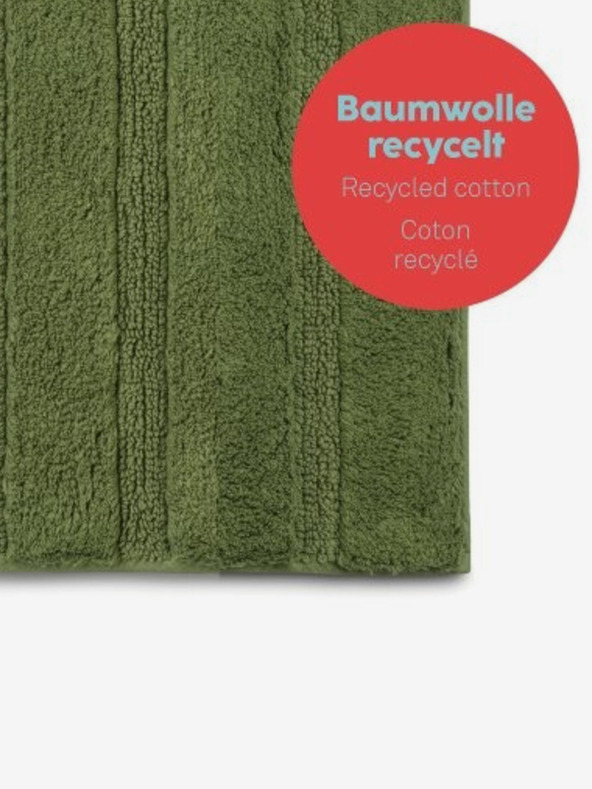 Kela Kúpeľňová predložka Megan 100% bavlna machovo zelená 120,0x70,0x1,6cm KELA