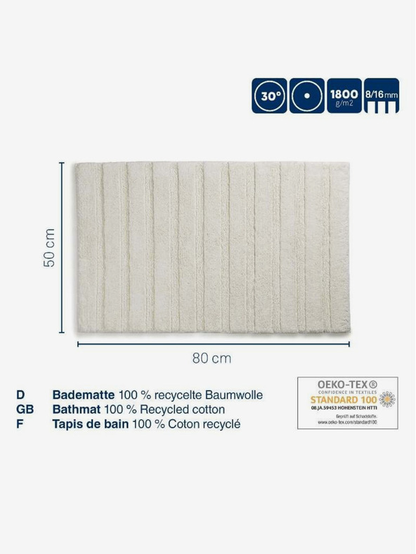 Kela Kúpeľňová predložka Megan 80x50 cm bavlna terra KELA