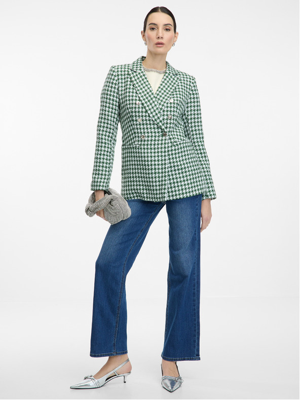 Orsay Zelené dámske vzorované sako ORSAY