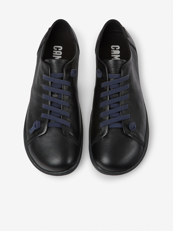 Camper Čierne pánske kožené topánky Camper