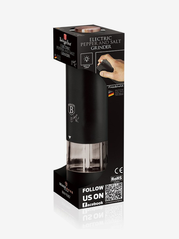 Berlingerhaus Elektrický mlynček na korenie a soľ BERLINGERHAUS Black Rose Collection