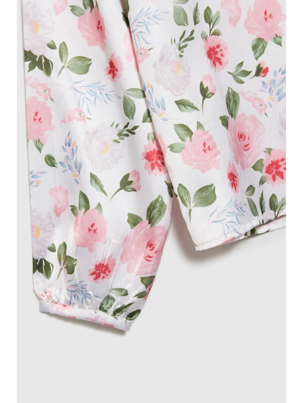 Moodo Biela dámska kvetovaná blúzka Moodo