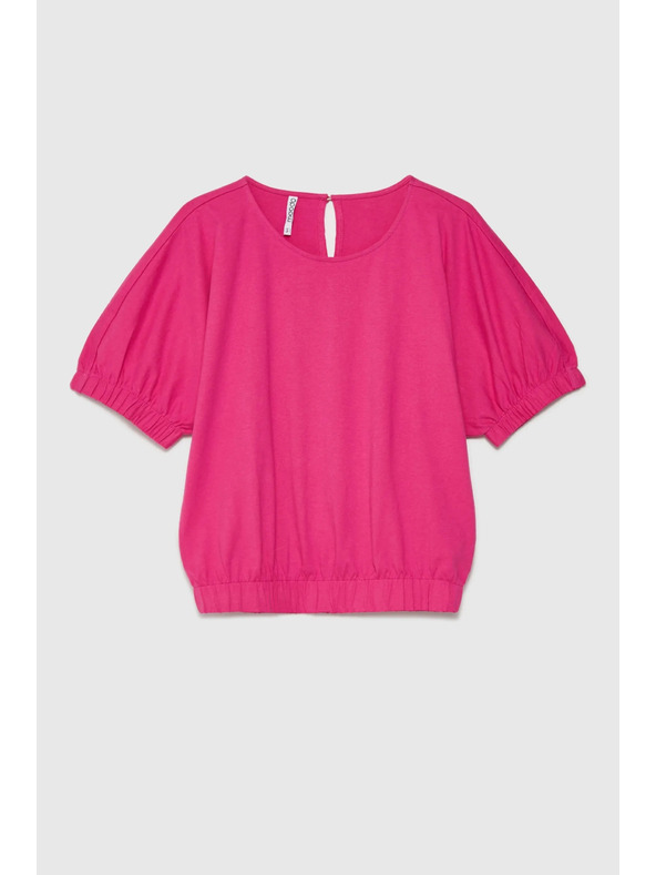 Moodo Fuchsiové dámske bavlnené tričko Moodo