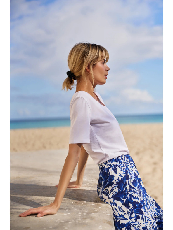 Moodo Biele dámske tričko Moodo