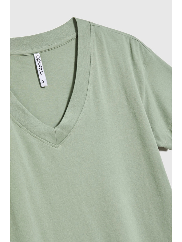 Moodo Olivové dámske tričko Moodo