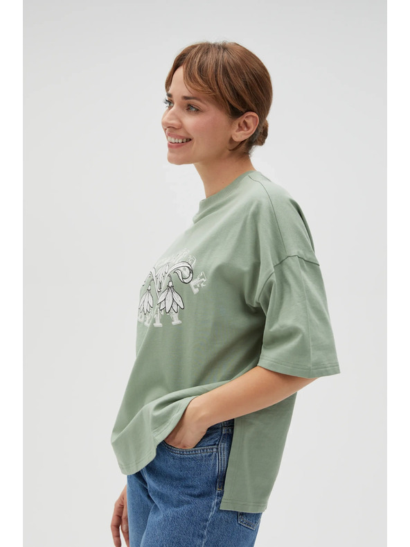 Moodo Olivové dámske tričko